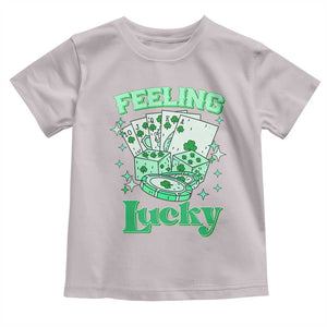 St. Patrick's Day Casino Feeling Lucky Toddler T Shirt Las Vegas Girls Trip TS10 Ice Gray Print Your Wear