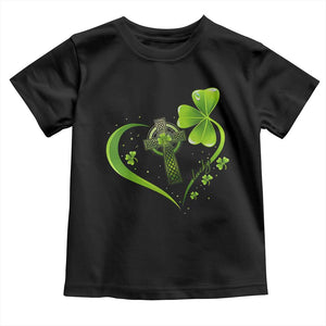 St Patricks Day Toddler T Shirt Lucky Clover Irish Shamrock Celtic Cross TS10 Black Print Your Wear