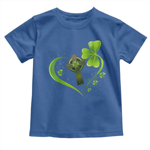 St Patricks Day Toddler T Shirt Lucky Clover Irish Shamrock Celtic Cross TS10 Royal Blue Print Your Wear