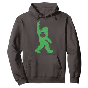 St Patricks Day Bigfoot Hoodie Irish Sasquatch Shamrock TS10 Dark Chocolate Print Your Wear