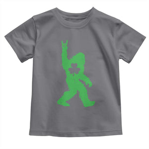 St Patricks Day Bigfoot Toddler T Shirt Irish Sasquatch Shamrock TS10 Charcoal Print Your Wear