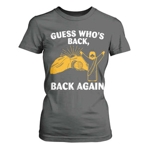 Christian Easter T Shirt For Women Guess Who's Back Back Again TS10 Dark Heather Print Your Wear