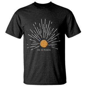 He Is Risen T Shirt Sunburst Vintage Jesus Religious Easter Day Christians TS10 Black Print Your Wear