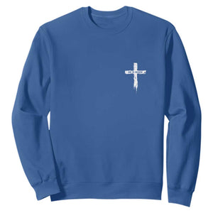 Easter Christian Cross Religious He Is Risen Sweatshirt TS10 Royal Blue Print Your Wear