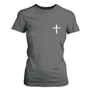 Easter Christian Cross Religious He Is Risen T Shirt For Women TS10 Dark Heather Print Your Wear