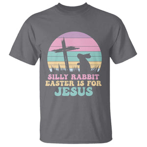 Silly Rabbit Easter Is For Jesus Christians T Shirt Cross Religious TS10 Charcoal Print Your Wear