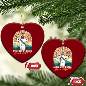 Funny Christian Easter Ceramic Ornament Guess Whos Back Jesus Religious TS10 Print Your Wear