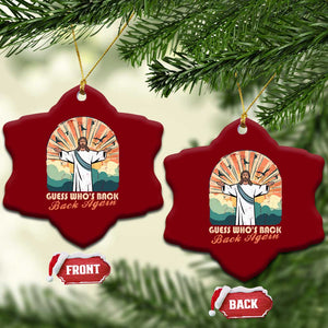 Funny Christian Easter Ceramic Ornament Guess Whos Back Jesus Religious TS10 Print Your Wear