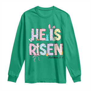 He is Risen Jesus Christian Happy Easter Long Sleeve Shirt TS10 Irish Green Print Your Wear