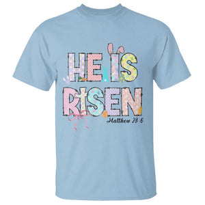 He is Risen Jesus Christian Happy Easter T Shirt TS10 Light Blue Print Your Wear