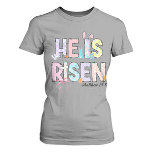 He is Risen Jesus Christian Happy Easter T Shirt For Women TS10 Sport Gray Print Your Wear