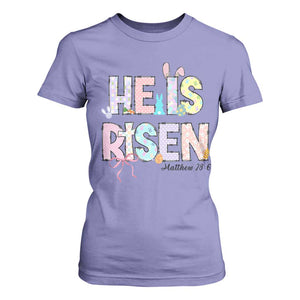 He is Risen Jesus Christian Happy Easter T Shirt For Women TS10 Violet Print Your Wear