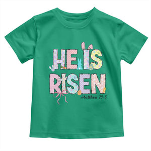 He is Risen Jesus Christian Happy Easter Toddler T Shirt TS10 Irish Green Print Your Wear