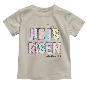 He is Risen Jesus Christian Happy Easter Toddler T Shirt TS10 Sand Print Your Wear