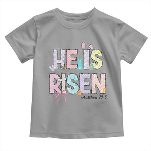 He is Risen Jesus Christian Happy Easter Toddler T Shirt TS10 Sport Gray Print Your Wear