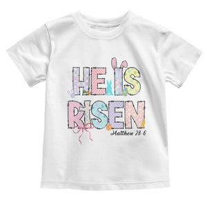 He is Risen Jesus Christian Happy Easter Toddler T Shirt TS10 White Print Your Wear