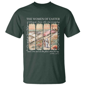 Easter Religious T Shirt Women of Easter He is Risen TS10 Dark Forest Green Print Your Wear