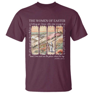 Easter Religious T Shirt Women of Easter He is Risen TS10 Maroon Print Your Wear