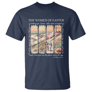 Easter Religious T Shirt Women of Easter He is Risen TS10 Navy Print Your Wear
