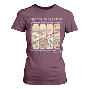 Easter Religious T Shirt For Women Women of Easter He is Risen TS10 Maroon Print Your Wear