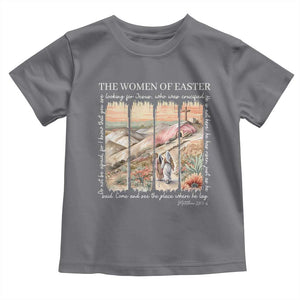 Easter Religious Toddler T Shirt Women of Easter He is Risen TS10 Charcoal Print Your Wear