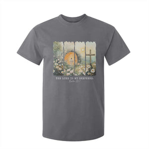 Lord Is My Shepherd T Shirt For Kid Easter Religious Christian Cross Bible Verse TS10 Charcoal Print Your Wear