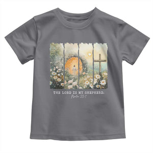 Lord Is My Shepherd Toddler T Shirt Easter Religious Christian Cross Bible Verse TS10 Charcoal Print Your Wear