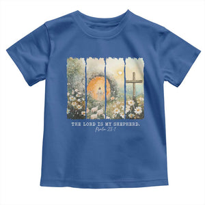 Lord Is My Shepherd Toddler T Shirt Easter Religious Christian Cross Bible Verse TS10 Royal Blue Print Your Wear