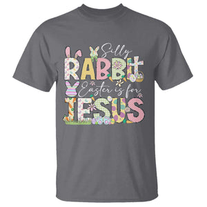 Funny Easter Christian T Shirt Silly Rabbit Easter Is For Jesus TS10 Charcoal Print Your Wear