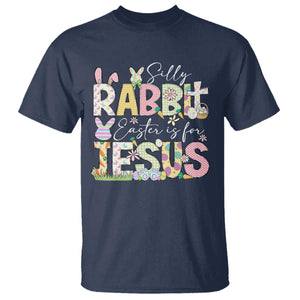 Funny Easter Christian T Shirt Silly Rabbit Easter Is For Jesus TS10 Navy Print Your Wear