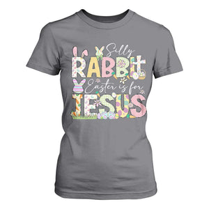 Funny Easter Christian T Shirt For Women Silly Rabbit Easter Is For Jesus TS10 Charcoal Print Your Wear