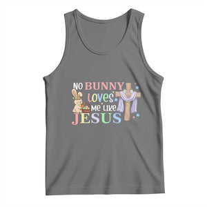 Funny Christian Easter Tank Top No Bunny Loves Me Like Jesus TS10 Black Heather Print Your Wear