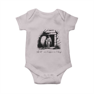 Easter Religious A Lot Can Happen In 3 Days Baby Onesie TS10 Ice Gray Print Your Wear