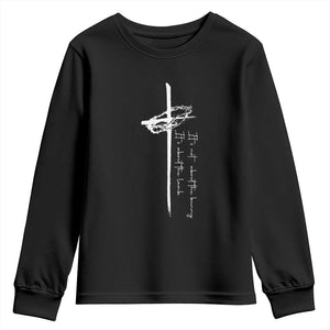 Easter Cross Youth Sweatshirt Its Not About The Bunny About Lamb TS10 Black Print Your Wear