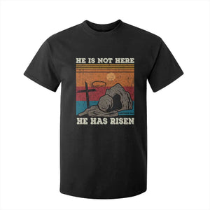 Jesus He is Risen T Shirt For Kid Matthew 28:6 Vintage Christian Easter TS10 Black Print Your Wear