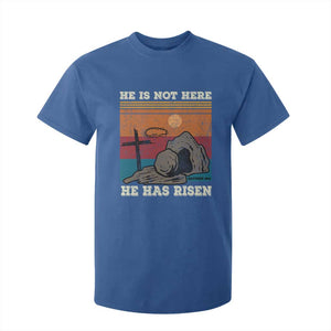 Jesus He is Risen T Shirt For Kid Matthew 28:6 Vintage Christian Easter TS10 Royal Blue Print Your Wear