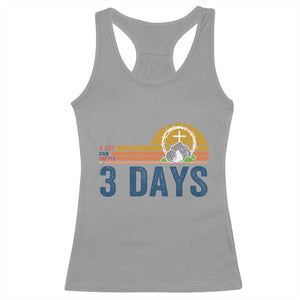Easter A Lot Can Happen in 3 Days Racerback Tank Top Retro Religious Easter Christian TS10 Sport Gray Print Your Wear