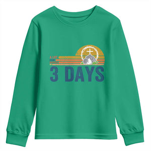 Easter A Lot Can Happen in 3 Days Youth Sweatshirt Retro Religious Easter Christian TS10 Irish Green Print Your Wear