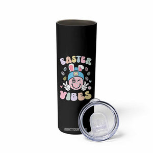 Groovy Easter Vibes Skinny Tumbler Retro Bunny Smile Eggs TS10 Print Your Wear