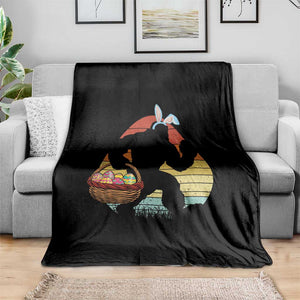 Bigfoot Easter Throw Blanket Bunny Sasquatch Eggs Retro TS10 Print Your Wear