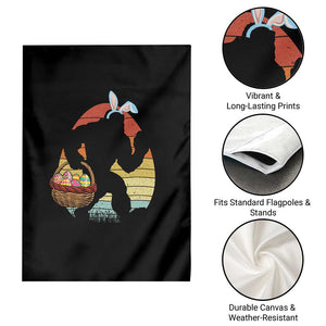 Bigfoot Easter Garden Flag Bunny Sasquatch Eggs Retro TS10 Print Your Wear