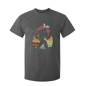Bigfoot Easter T Shirt For Kid Bunny Sasquatch Eggs Retro TS10 Dark Heather Print Your Wear