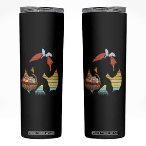 Bigfoot Easter Skinny Tumbler Bunny Sasquatch Eggs Retro TS10 Black Print Your Wear