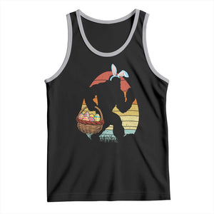 Bigfoot Easter Tank Top Bunny Sasquatch Eggs Retro TS10 Black Athletic Heather Print Your Wear