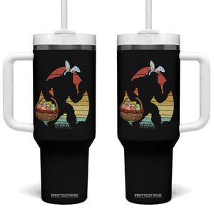 Bigfoot Easter Tumbler With Handle Bunny Sasquatch Eggs Retro TS10 One Size: 40 oz Black Print Your Wear