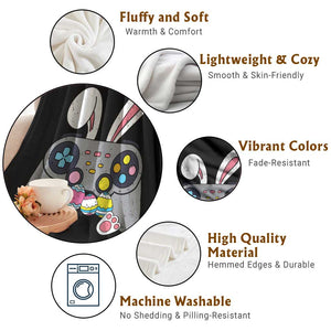 Easter Video Game Throw Blanket Bunny Eggs Gaming Gamer TS10 Print Your Wear