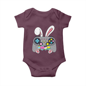 Easter Video Game Baby Onesie Bunny Eggs Gaming Gamer TS10 Maroon Print Your Wear
