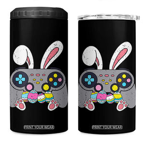 Easter Video Game 4 in 1 Can Cooler Tumbler Bunny Eggs Gaming Gamer TS10 One Size: 16 oz Black Print Your Wear