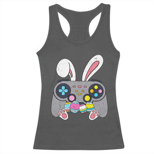 Easter Video Game Racerback Tank Top Bunny Eggs Gaming Gamer TS10 Dark Heather Print Your Wear