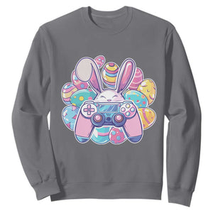 Easter Video Game Sweatshirt Cute Bunny Eggs Gaming Gamer TS10 Charcoal Print Your Wear